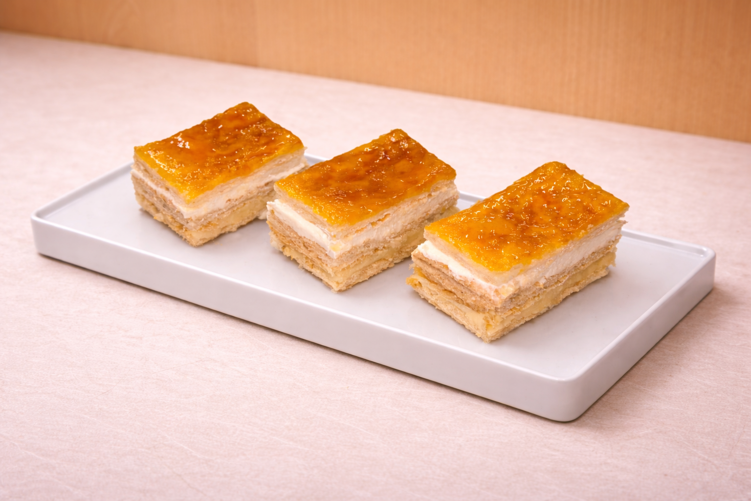 Hojaldres con crema de Pastelería Edelweiss